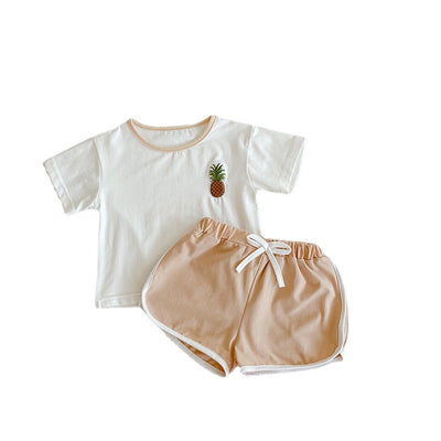 Conjunto Infantil Niña Contraste de Colores con Bordado - Camiseta y Pantalón Algodón - Image 17