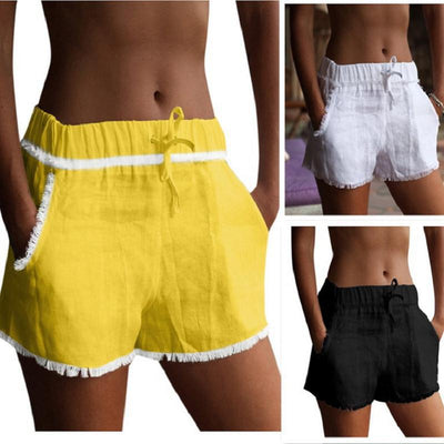 Shorts de Algodón y Lino con Flecos - Estilo Verano - Image 8
