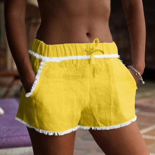 Shorts de Algodón y Lino con Flecos - Estilo Verano - Image 9