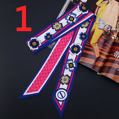 Pañuelo de Seda Estampado Floral Versátil
