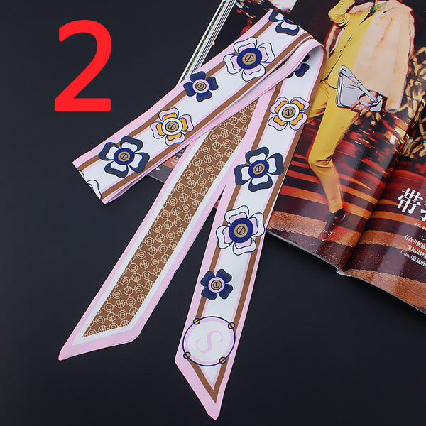 Pañuelo de Seda Estampado Floral Versátil