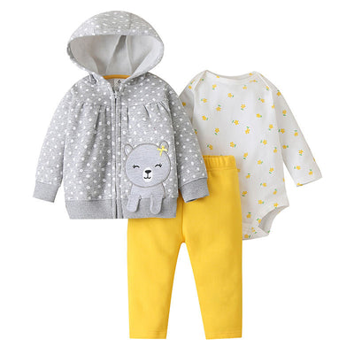 Conjunto de Tres Piezas Infantil Otoño Invierno con Diseño Cartoon - Image 8