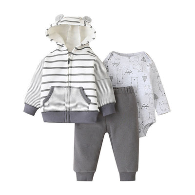 Conjunto de Tres Piezas Infantil Otoño Invierno con Diseño Cartoon - Image 10