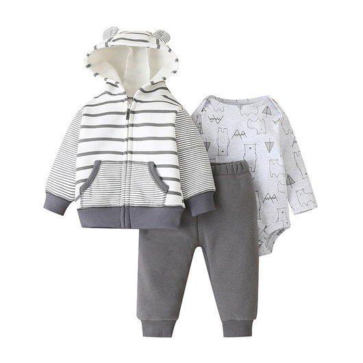 Conjunto de Tres Piezas Infantil Otoño Invierno con Diseño Cartoon - Image 10