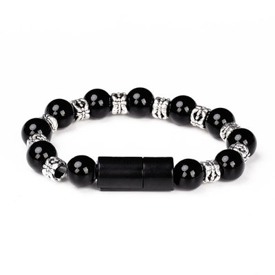Cable de Datos Apple Compatible con Pulsera de Cuentas Budistas de Plata Tibetana
