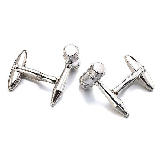 Gemelos de Acero Inoxidable con Diseño de Martillo para Camisas