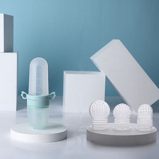 Cuchara Comedero Portátil con Bolsa de Dentición para Bebé - Image 2
