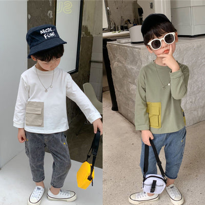 Suéter Infantil Coreano con Bolsillos Grandes - Cuello Redondo para Niños y Niñas - Image 4