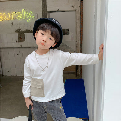 Suéter Infantil Coreano con Bolsillos Grandes - Cuello Redondo para Niños y Niñas - Image 3
