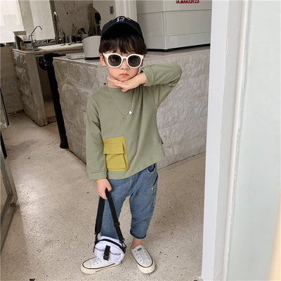 Suéter Infantil Coreano con Bolsillos Grandes - Cuello Redondo para Niños y Niñas - Image 5