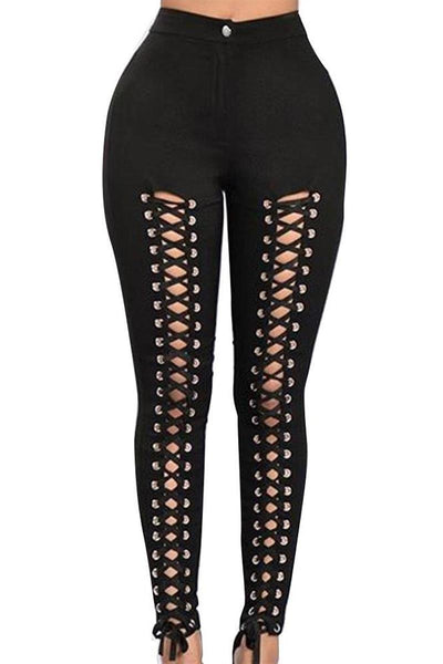 Leggins Deportivos con Encaje Calado Sexy - Image 4