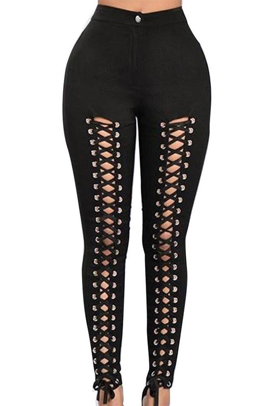 Leggins Deportivos con Encaje Calado Sexy - Image 4