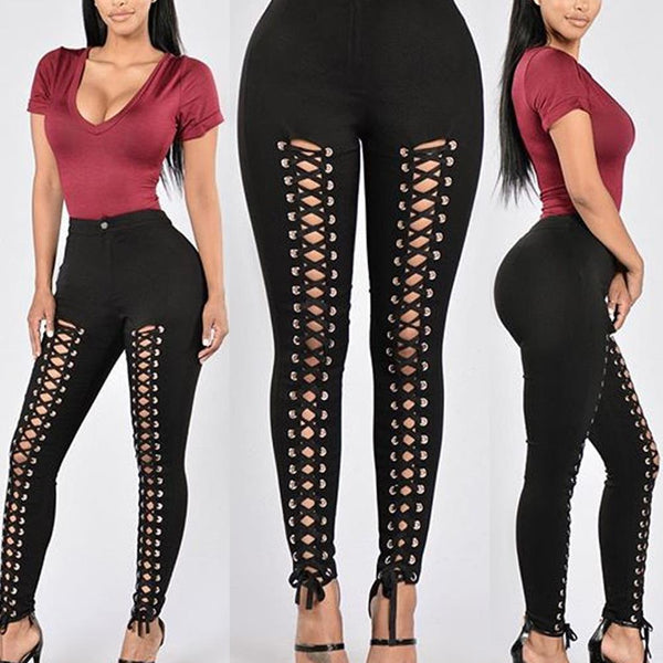 Leggins Deportivos con Encaje Calado Sexy
