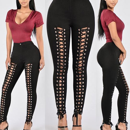 Leggins Deportivos con Encaje Calado Sexy