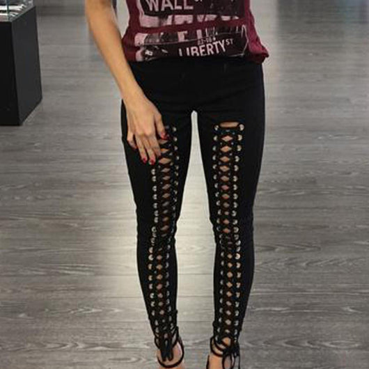 Leggins Deportivos con Encaje Calado Sexy - Image 5