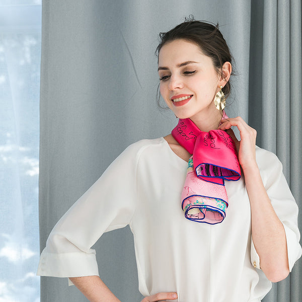 Pañuelo Cuadrado Grande de Seda Mulberry Estampado