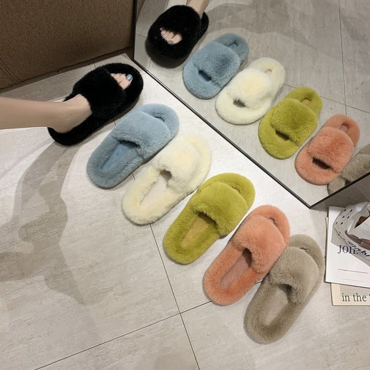 Pantuflas de Piel para Mujer con Suela Antideslizante - Zapatos Cómodos para Casa