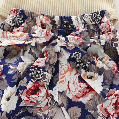 Conjunto de 3 Piezas Infantil con Pantalón Floral de Manga Larga - Image 5