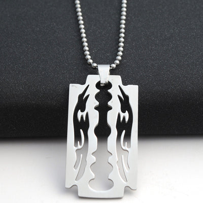 Collar Cadena Acero Inoxidable con Dije Hoja para Hombre y Mujer - Image 9