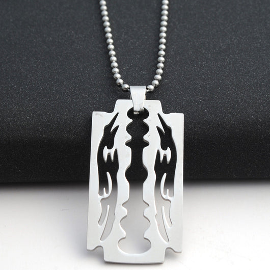 Collar Cadena Acero Inoxidable con Dije Hoja para Hombre y Mujer - Image 9