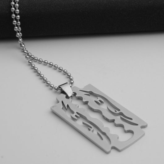 Collar Cadena Acero Inoxidable con Dije Hoja para Hombre y Mujer - Image 8