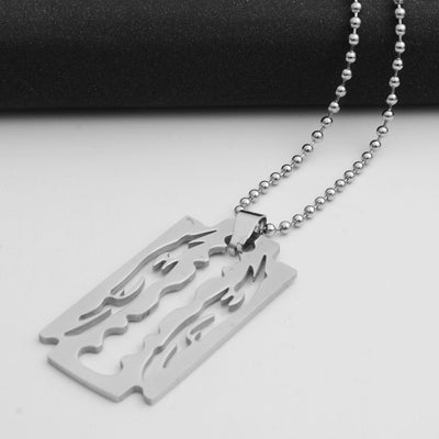 Collar Cadena Acero Inoxidable con Dije Hoja para Hombre y Mujer - Image 10