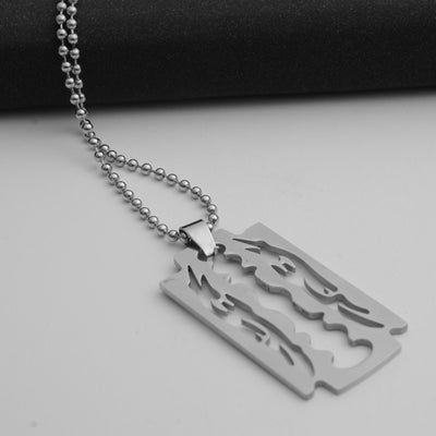 Collar Cadena Acero Inoxidable con Dije Hoja para Hombre y Mujer - Image 5