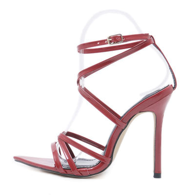 Tacones Stiletto Punta Afilada con Tiras Cruzadas - Image 5