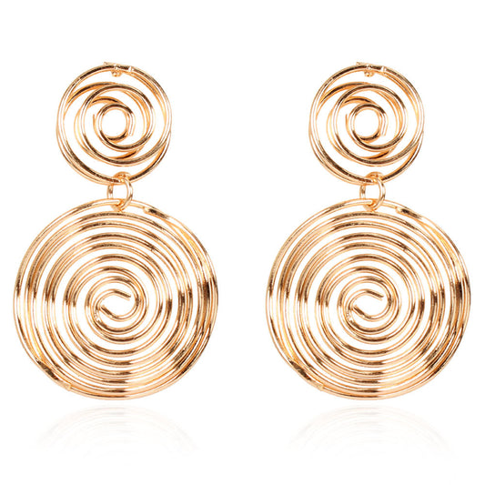 Aretes Dorados y Plateados de Tendencia Urbana - Estilo Europeo y Americano