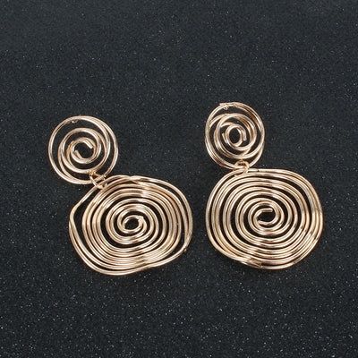 Aretes Dorados y Plateados de Tendencia Urbana - Estilo Europeo y Americano - Image 3