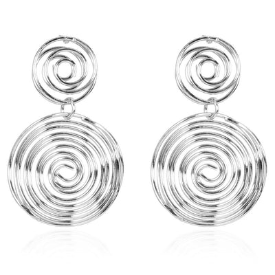 Aretes Dorados y Plateados de Tendencia Urbana - Estilo Europeo y Americano - Image 4