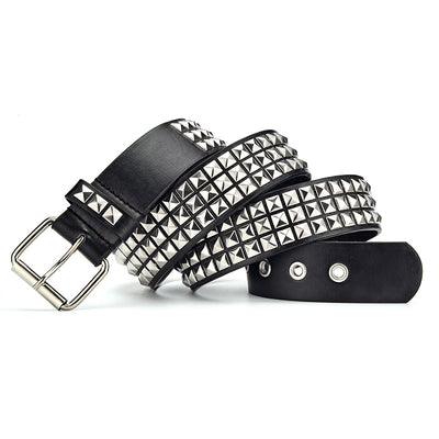 Cinturón Punk Hombre con Remaches Pirámide y Cuentas - Image 7
