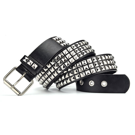 Cinturón Punk Hombre con Remaches Pirámide y Cuentas - Image 7