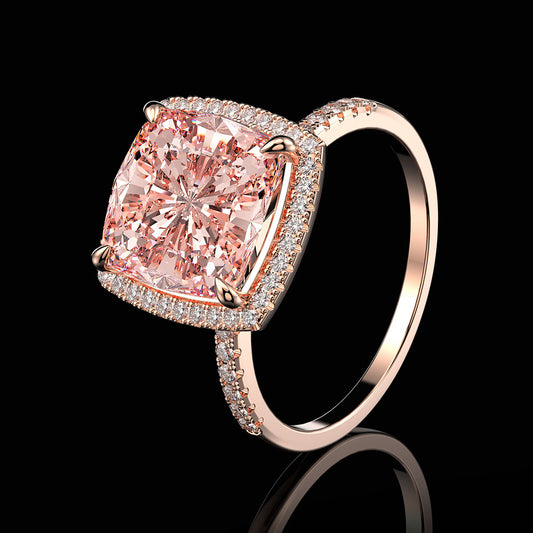 Anillo de Joya con Diseño de Cuadrado y Fertilizante Morgan