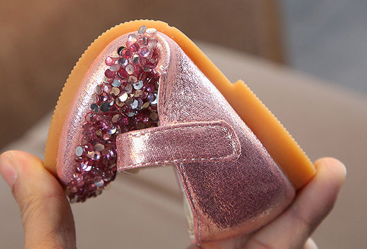 Zapatos de Cuero para Niña Estilo Princesa con Diamantes - Image 3