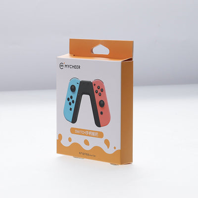 V-shaped charging grip for Nintendo Switch Joy-Cons, featuring a black body with blue and red slots. - Image 11