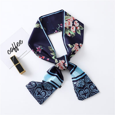 Pañuelo de Seda Estampado Largo y Angosto para Mujer - Image 4