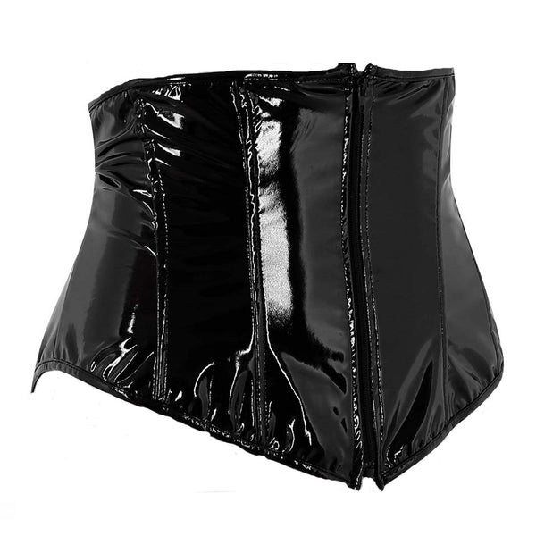 Corsé de Cintura Ajustable en Cuero PU - Estilo Europeo Elegante