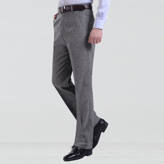 Pantalones Casuales de Cintura Alta para Hombre Maduro