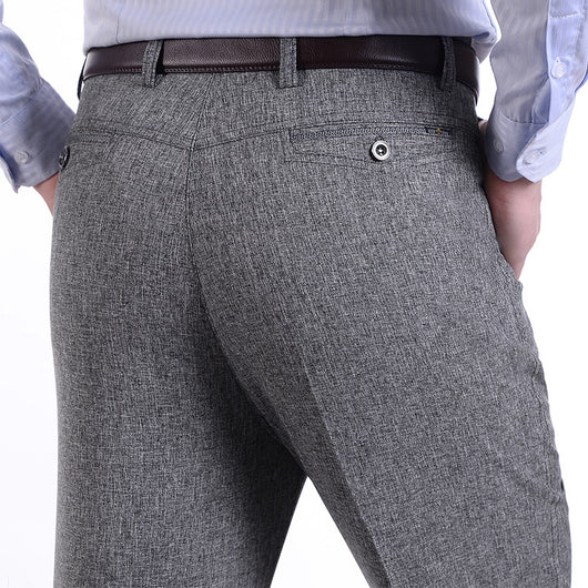 Pantalones Casuales de Cintura Alta para Hombre Maduro - Image 7