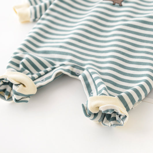 Pijama Enterizo de Dinosaurio a Rayas para Bebé Niño y Niña - Image 8