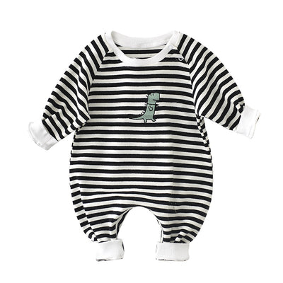 Pijama Enterizo de Dinosaurio a Rayas para Bebé Niño y Niña - Image 10