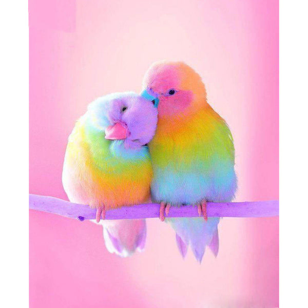 Pintura de Diamantes 5D Amor de Pájaros