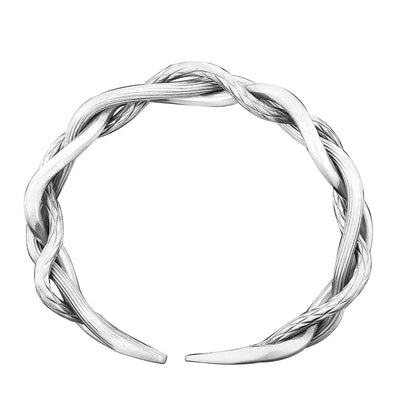 Pulsera de Plata Esterlina Retro Trenzada Triple - Lujo Accesible y Elegancia Atemporal - Image 9