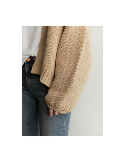 Suéter Corto Holgado Versátil para Otoño e Invierno - Image 6