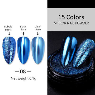 Polvo Espejo Láser Plateado para Nail Art - Acabado Metal Brillante - Image 23