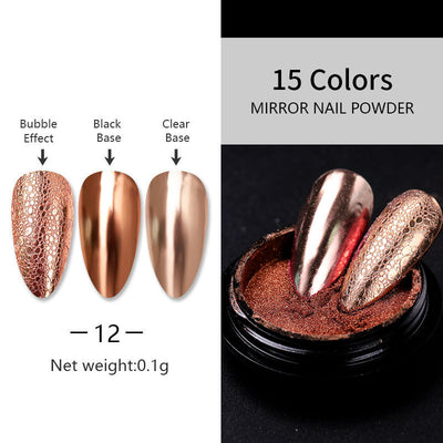 Polvo Espejo Láser Plateado para Nail Art - Acabado Metal Brillante - Image 22