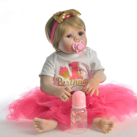 Muñeca Bebé Realista 23 Pulgadas con Adhesivo Completo - Image 9