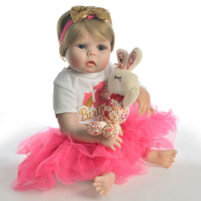 Muñeca Bebé Realista 23 Pulgadas con Adhesivo Completo