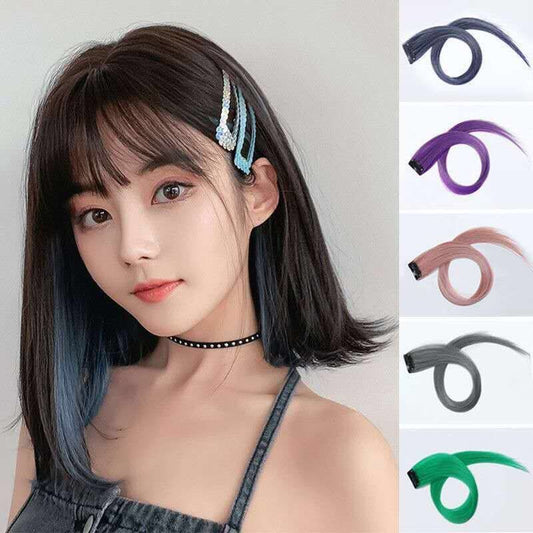 Extensión de Cabello Liso con Degradado de Color - Fibra de Seda Resistente al Calor